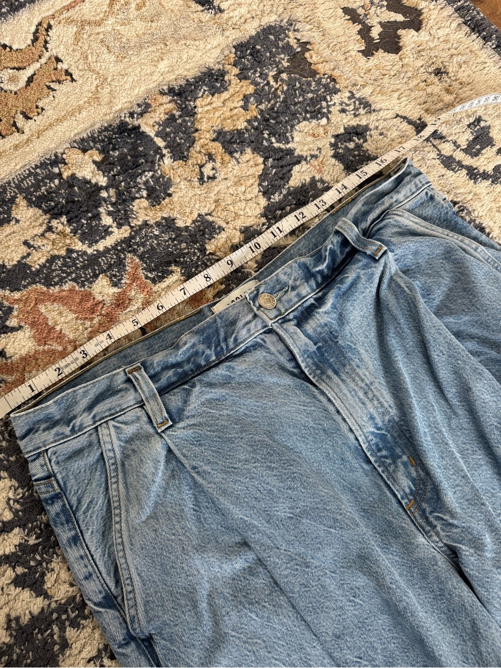 AGOLDE Ellis Trouser Wide Leg size 30-32 in Baffle Wash Light Denim - Picture 7 of 10